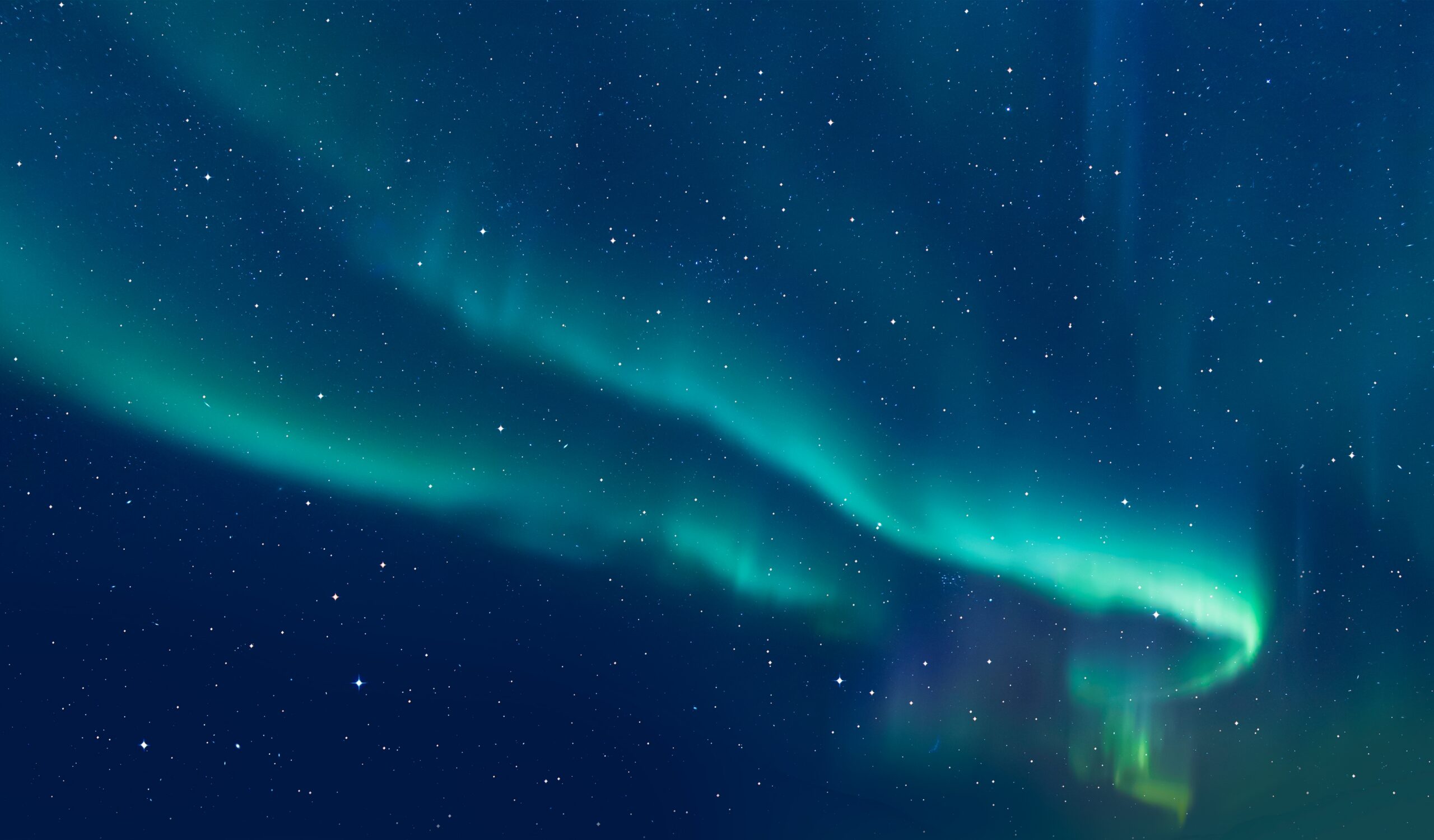 Aurora over a northern landscape
